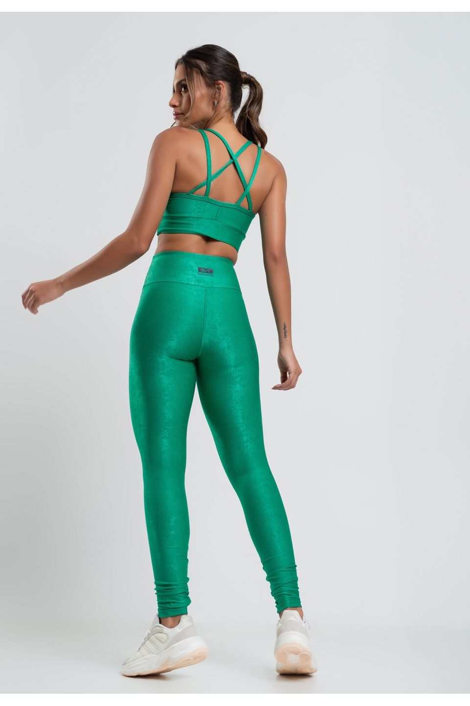 Calça Legging Suplex Wonder Gloss Básica Salvatore Fashion Verde - salvatore