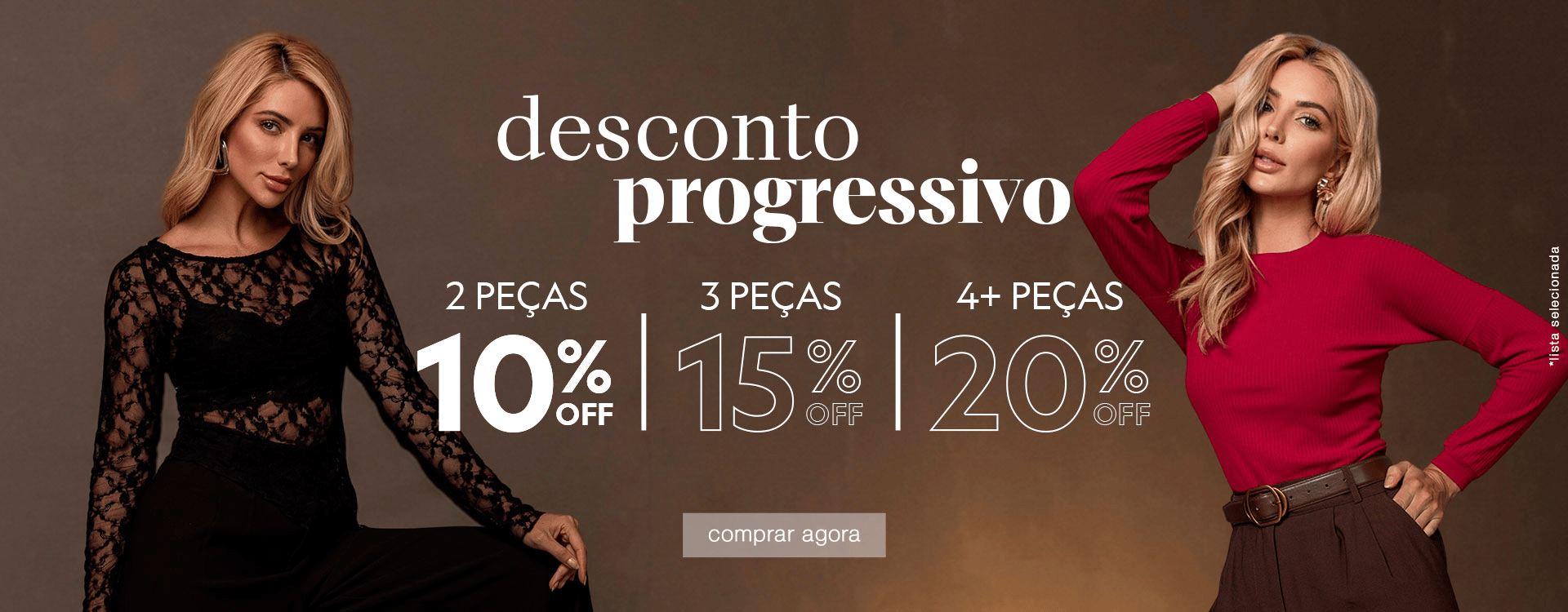 Desconto Progressivo até 20% off
